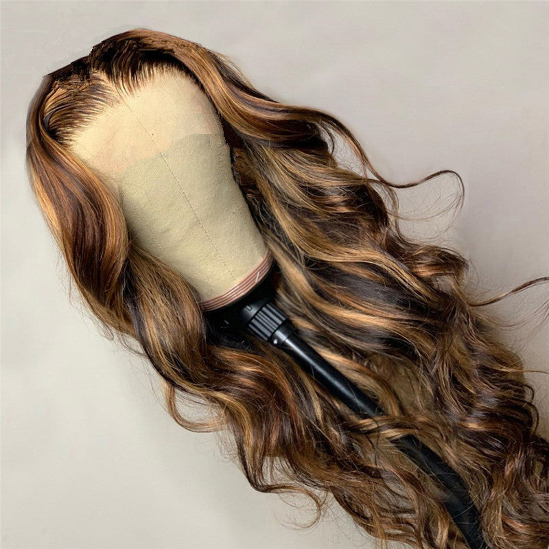Women's Fashion Foreign Trade Wigs, Long Curly Hair, Wigs, Rose Net