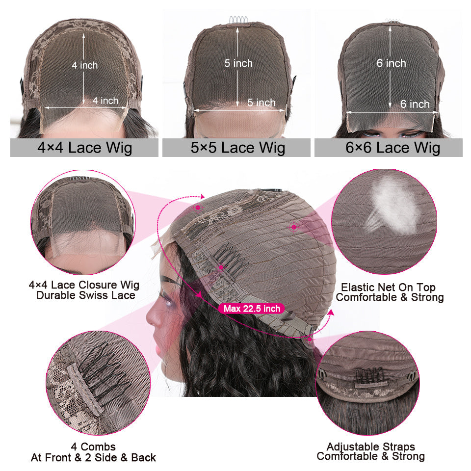 Half split black African curly wig