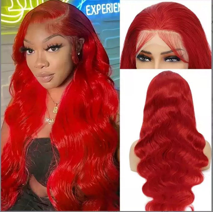 Piano Color Wig Front Lace Big Wave Curly Wig