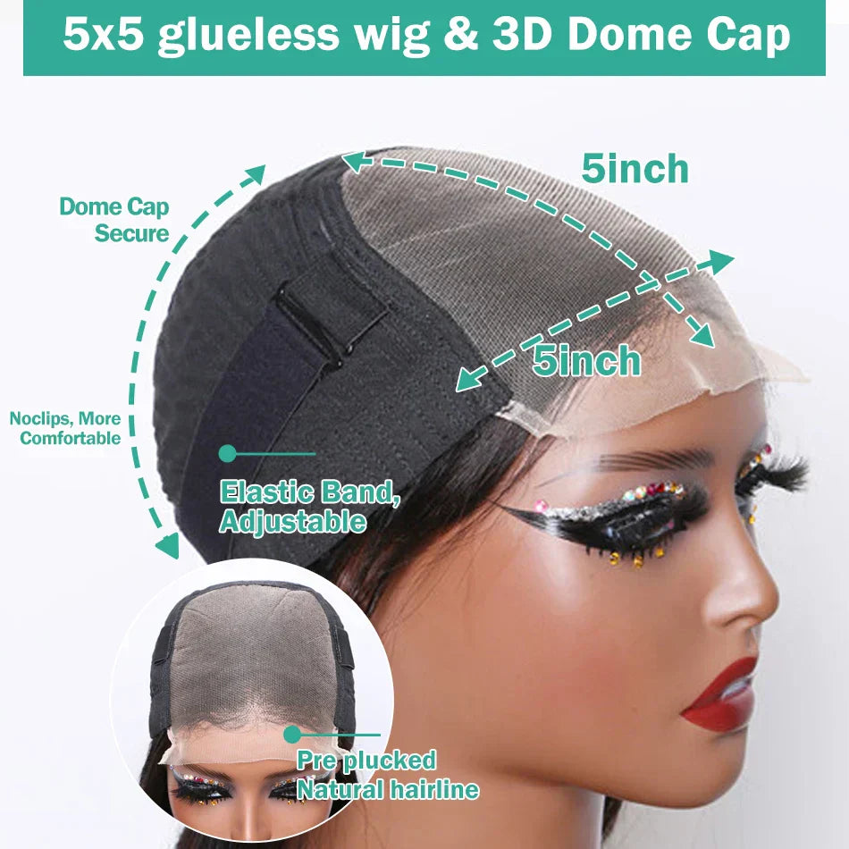 Brazilian Pre Plucked Curly Human Hair Wigs