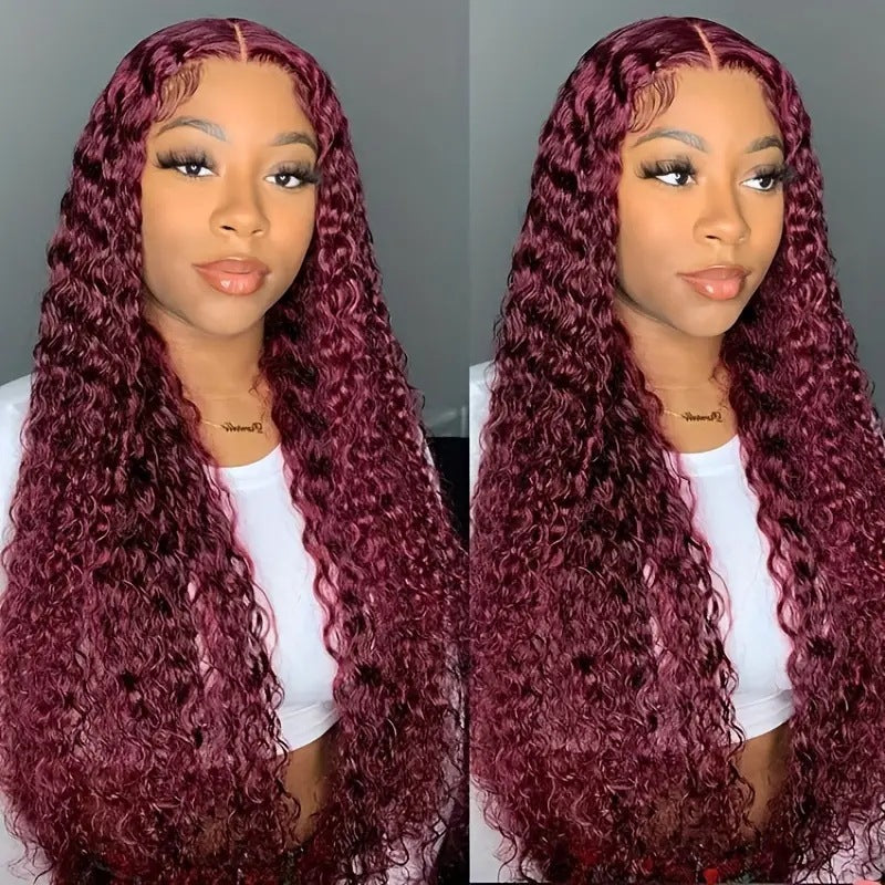 Wine Red Deep Hair Wigs