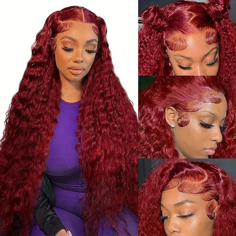 Wine Red Deep Hair Wigs