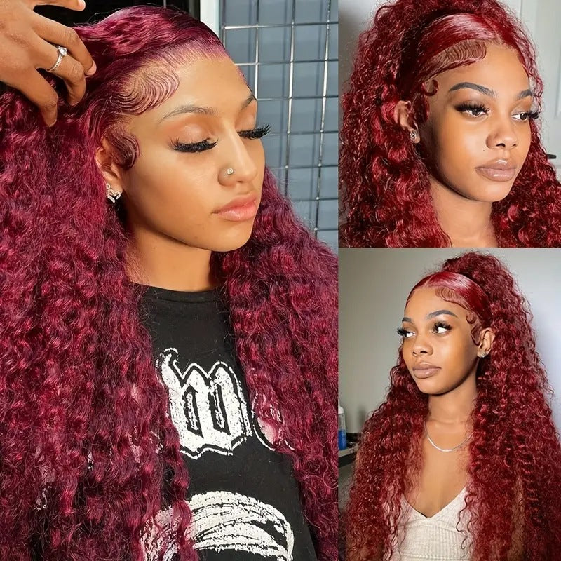 Wine Red Deep Hair Wigs