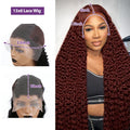 Reddish Brown Lace Frontal Curly Wig