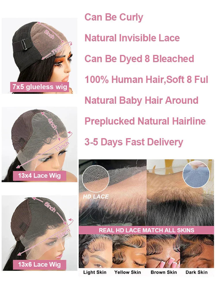 Water Wave Curly Lace Front Human Hair Wigs