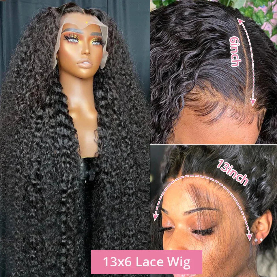 Water Wave Curly Lace Front Human Hair Wigs