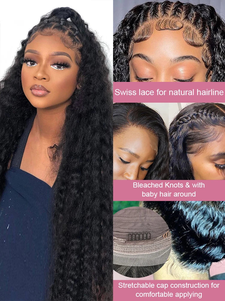 Water Wave Curly Lace Front Human Hair Wigs